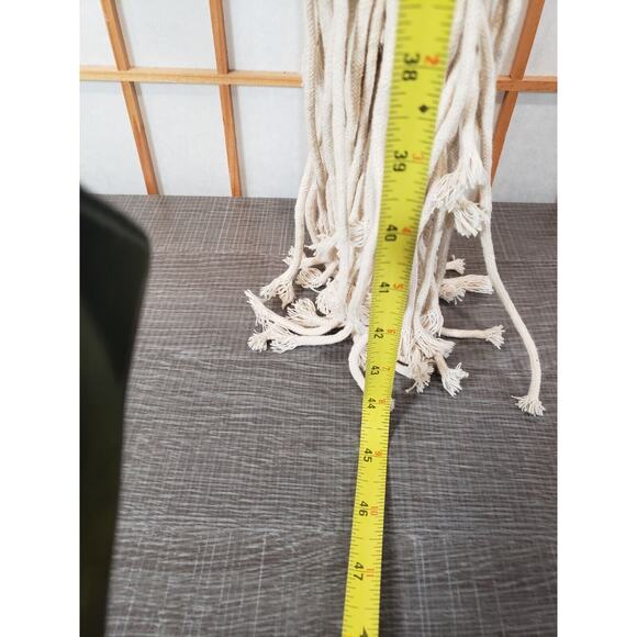 Handmade Macrame Plant Hanger 44” long 29" to plate 8.5 Diameter -Made in India - Picture 8 of 10